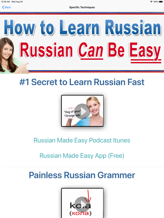 Russian Cyrillic in 3 Hours iPad screenshot 5 - Education app
