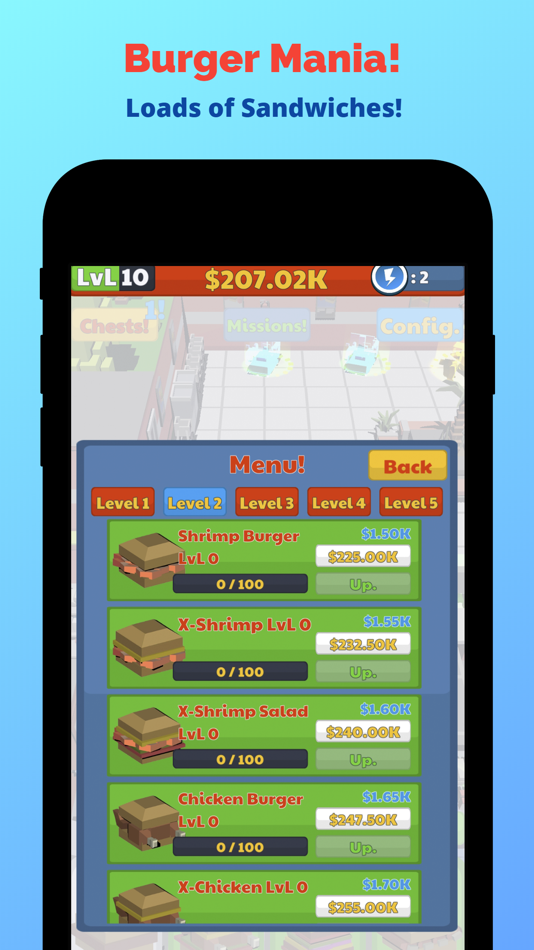 #8. Burger Mania! - Idle Tycoon (iOS) 由: Joao Milone