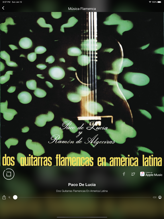 Música Flamenca y Sevillanas iPad screenshot 5 - Music app