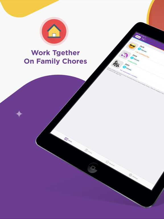 Family Dad Chores iPad screenshot 1 - Productivity app