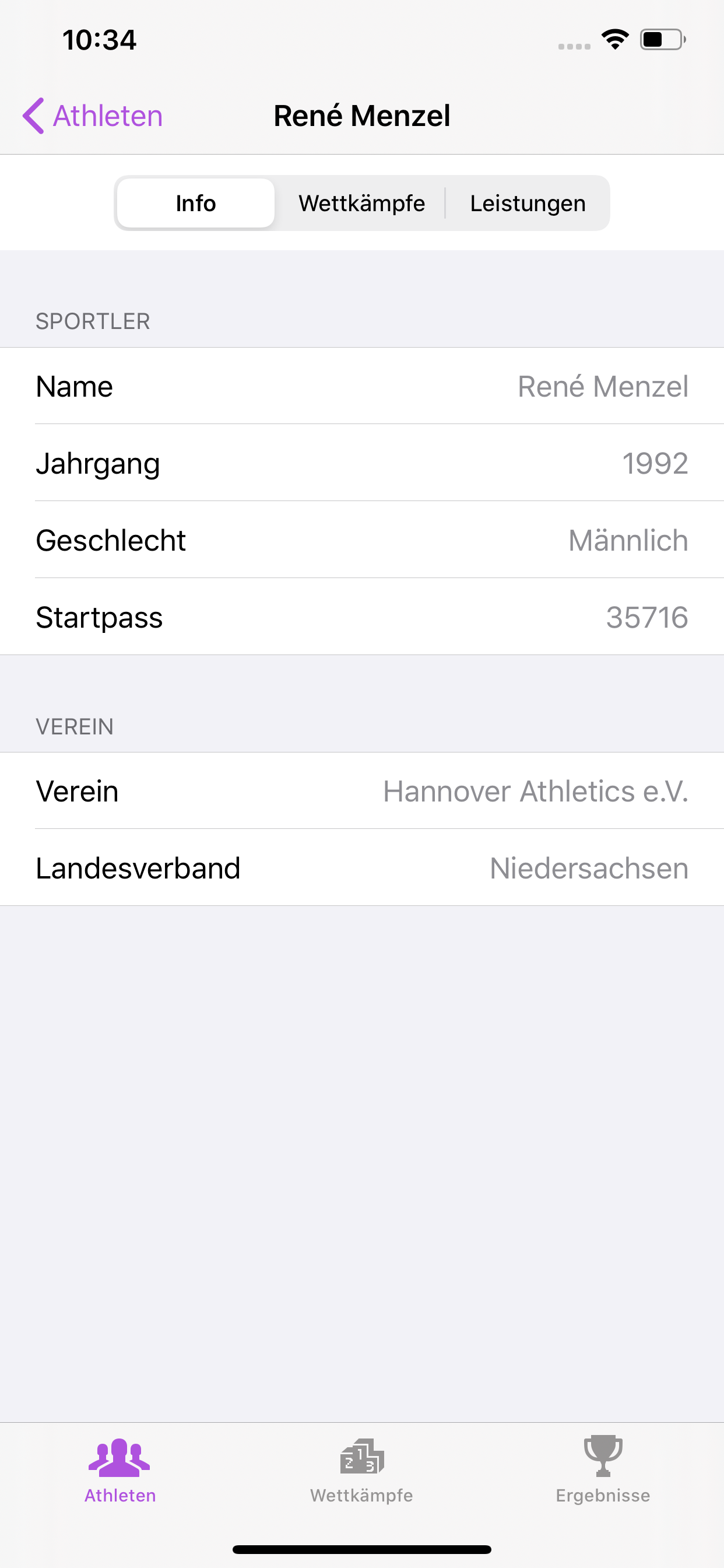 Leichtathletik App