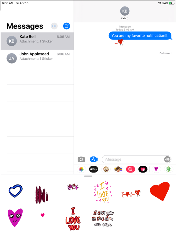 Screenshot #5 pour Lovy Sticky - Animated Love