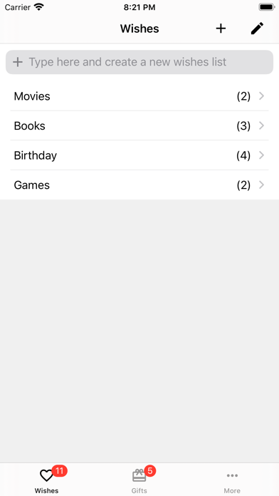 Wishes & Gifts Screenshot