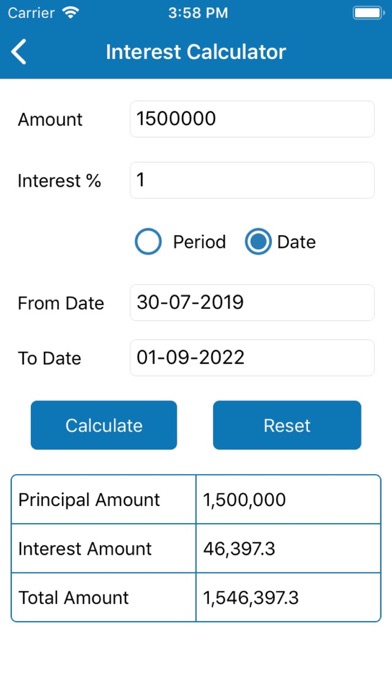 Screenshot 1 of Interest Calculator & Planner App