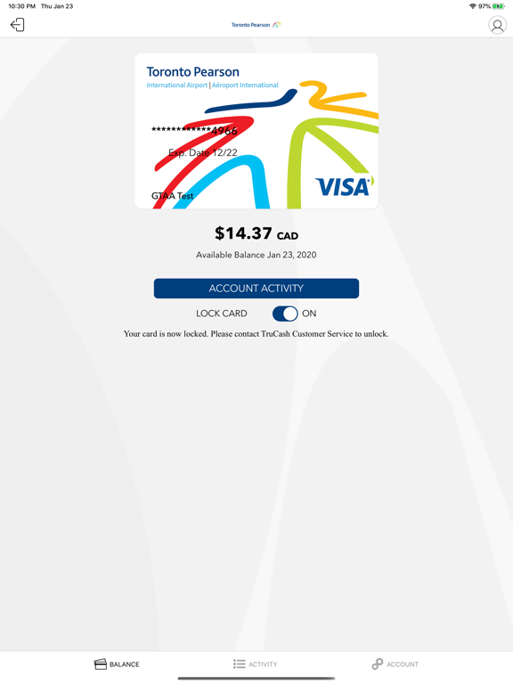 Screenshot #5 pour Toronto Pearson BalanceChecker