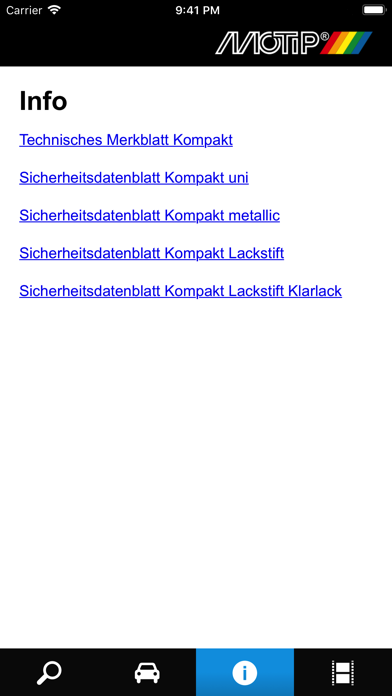 MOTIP Color Search iPhone screenshot