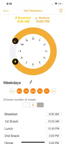 Game screenshot Meal Reminders apk
