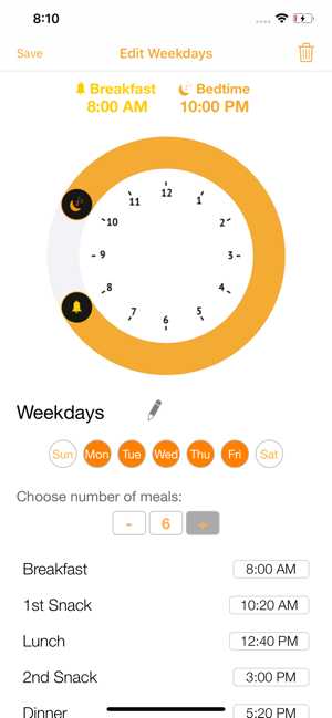 ‎Meal Reminders Screenshot