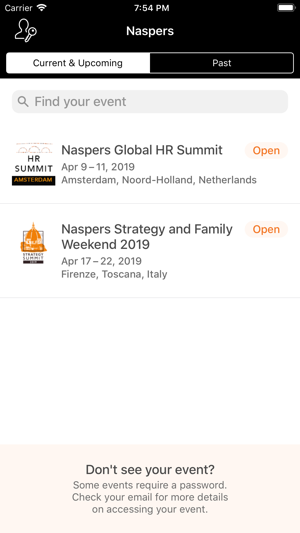 Naspers Event App