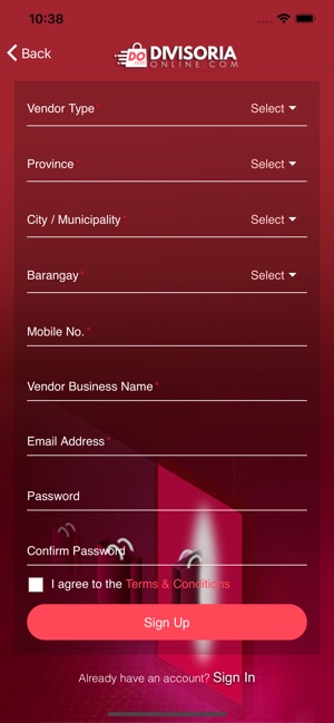 Divisoriaonline vendor center