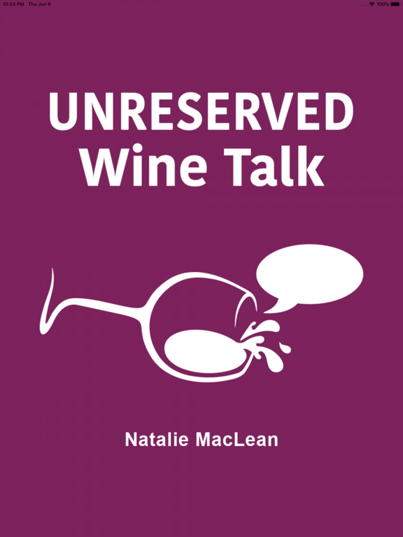 Unreserved Wine Talk App iPad screenshot 1 - Food & Drink app