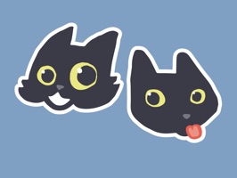 Share your feelings with this 40 Sticker emoticons pack - starring Nancy & Pickle, sisters and rescue cats