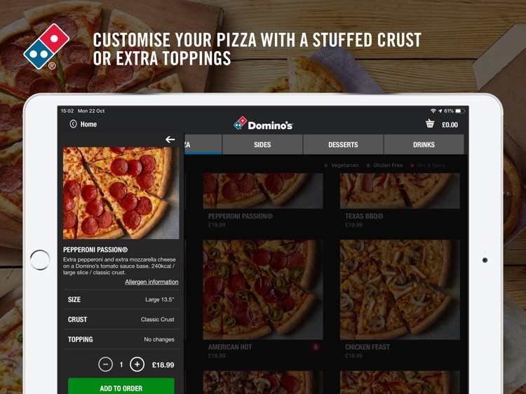 Domino's Pizza for iPad