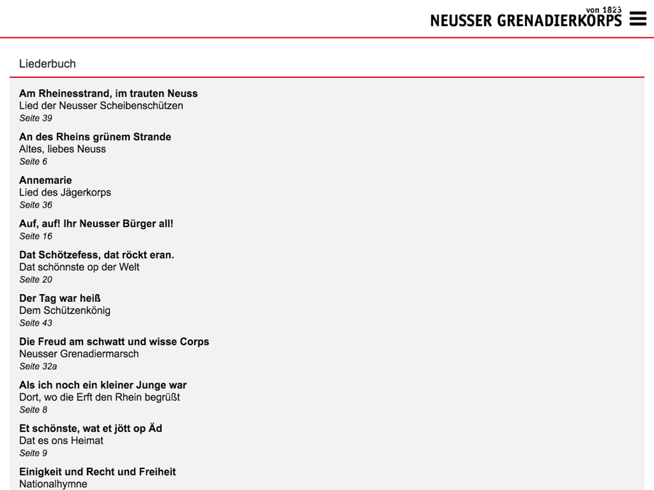 Neusser Grenadierkorps 1823