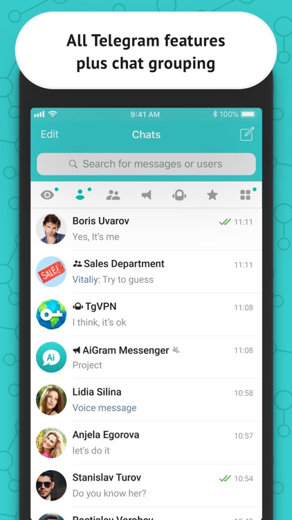 iMe Messenger for Telegram