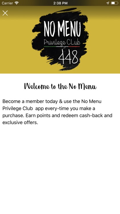 No Menu Privilege Club