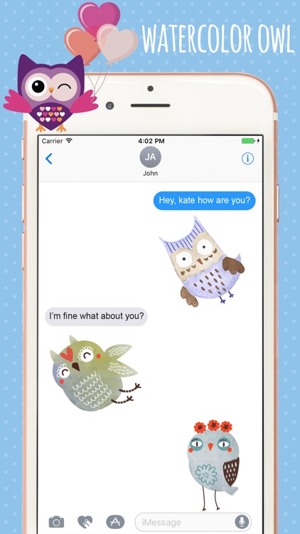 Watercolor Owl Stickers Pack