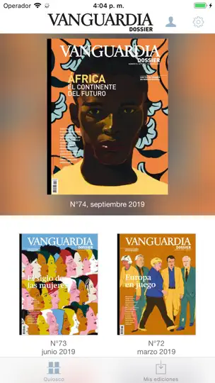 Captura de pantalla de Vanguardia Dossier en iPhone 1