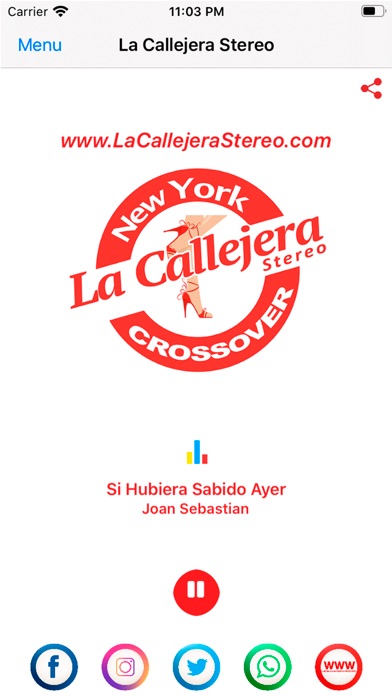 La Callejera Stereo iPhone screenshot 1 - Music app