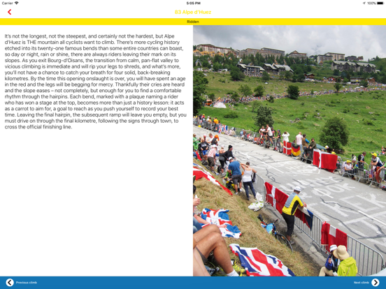 100 Tour de France Climbs iPad screenshot 5 - Sports app