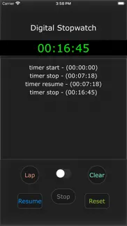 stopwatch - digital iphone screenshot 1