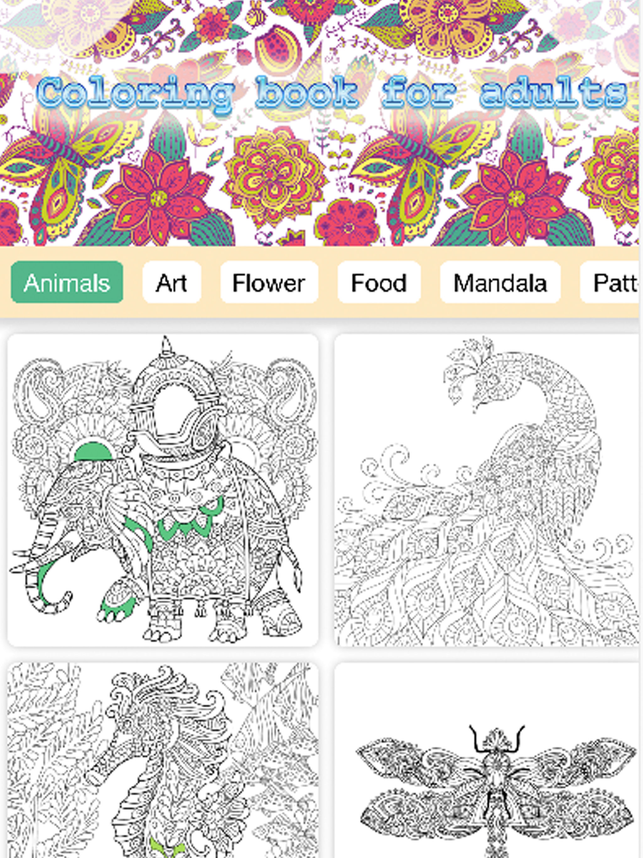 Coloring Book for Adult Sketch screenshot 8