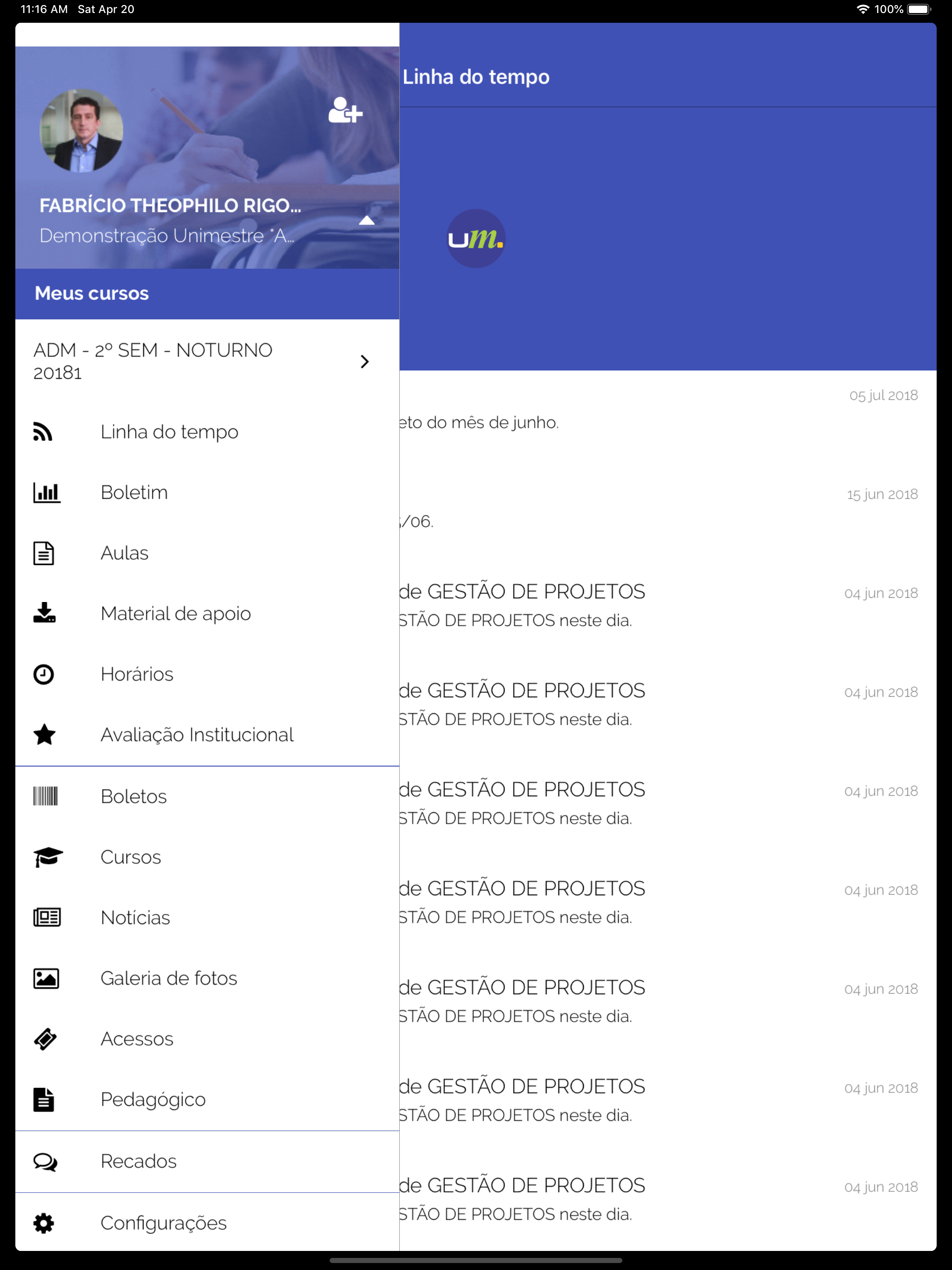UNIMESTRE screenshot 5