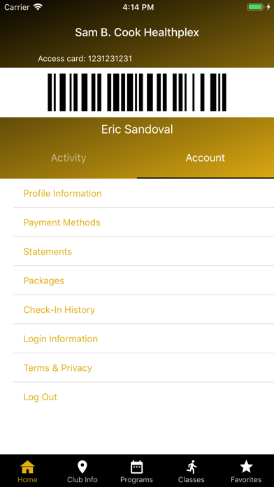Sam B. Cook Healthplex Screenshot