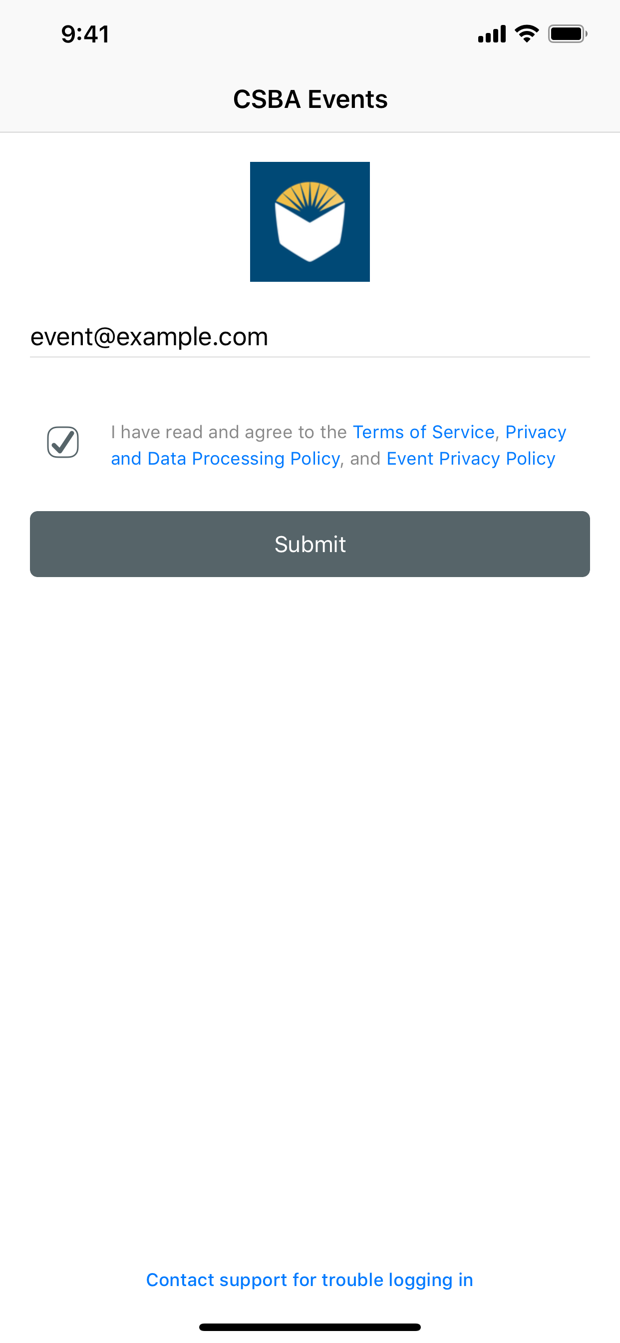 CSBA Event App screenshot 2