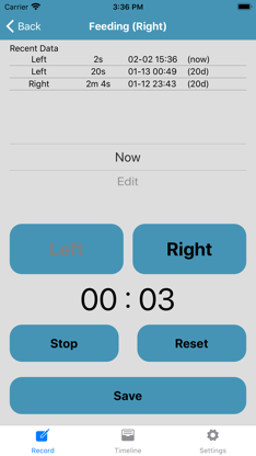Baby Feeding Logger screenshot 3