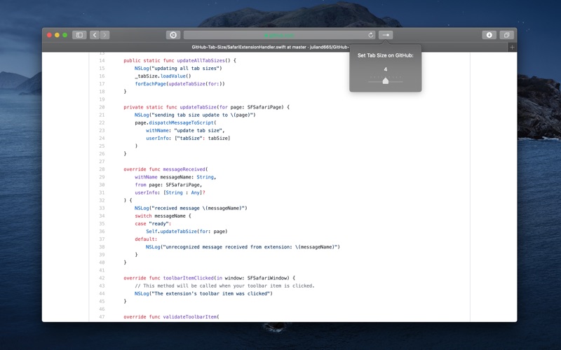 Screenshot #3 pour GitHub Tab Size