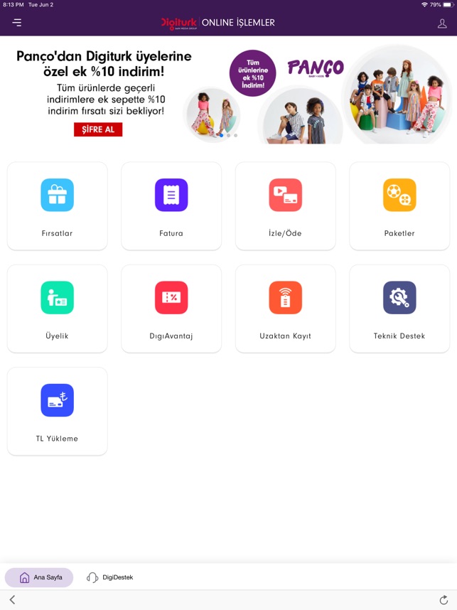 Digiturk Online İşlemler App Store'da