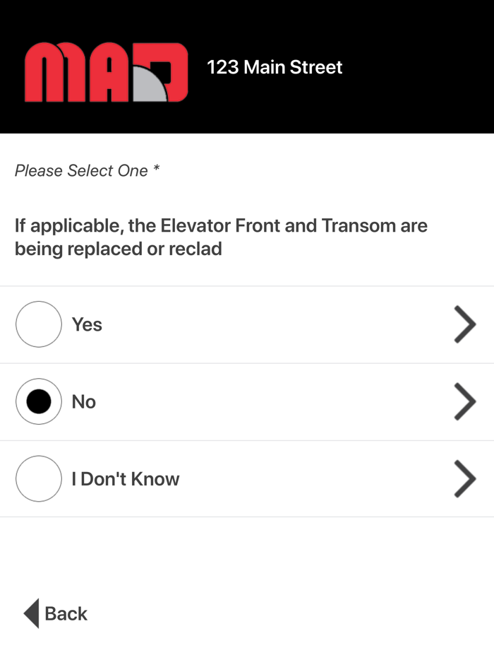 MAD ELEVATOR – QUICK QUOTE