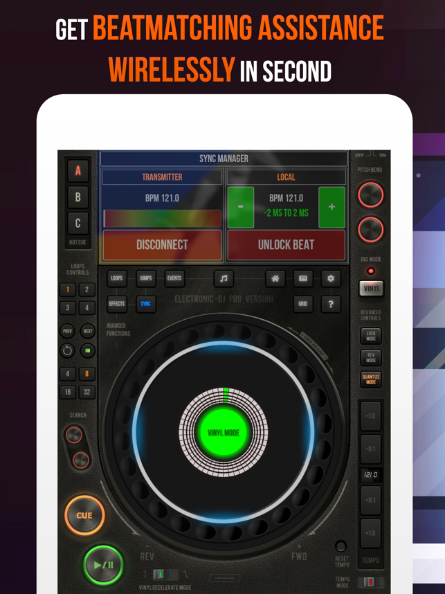 EDJ Pro djing, Beatmatch & mix