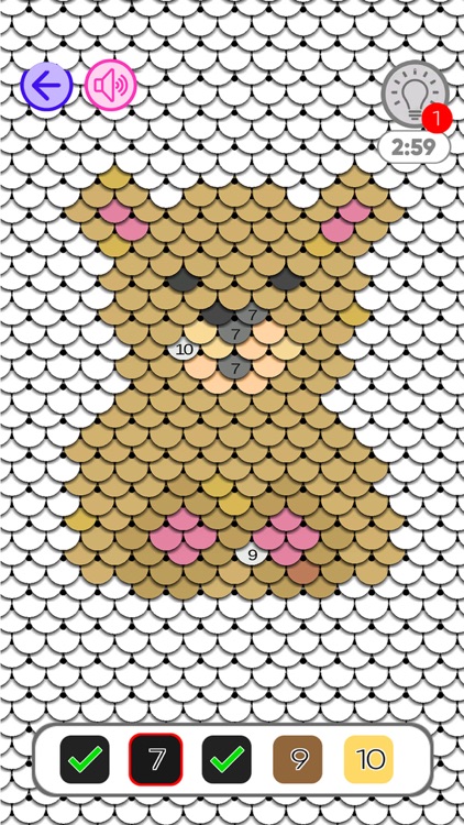 Sequin by Number Live Coloring