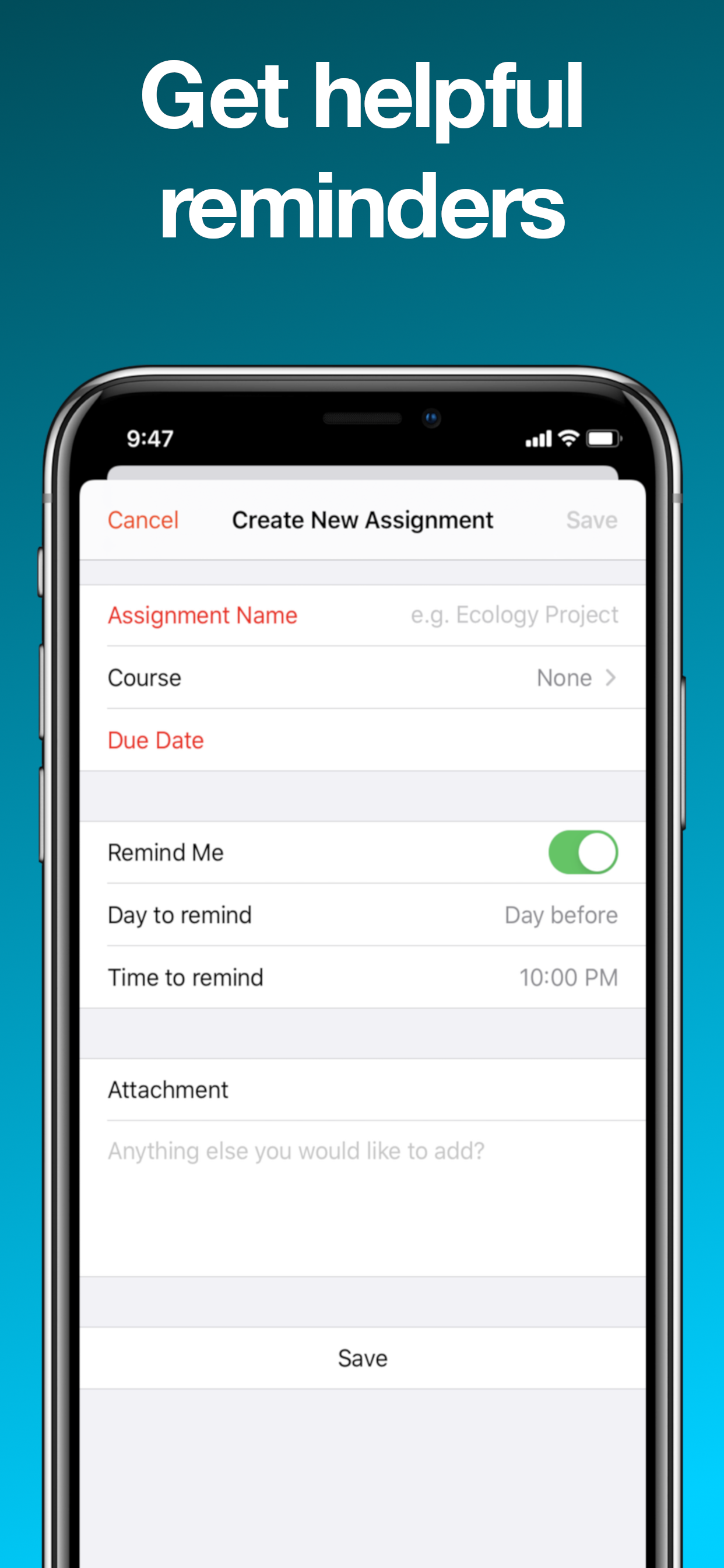 Trackr - Manage Assignments screenshot 4