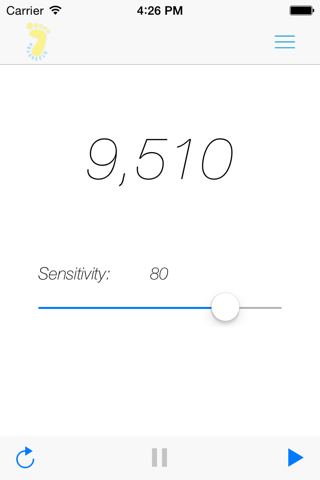 UX Pedometer - náhled