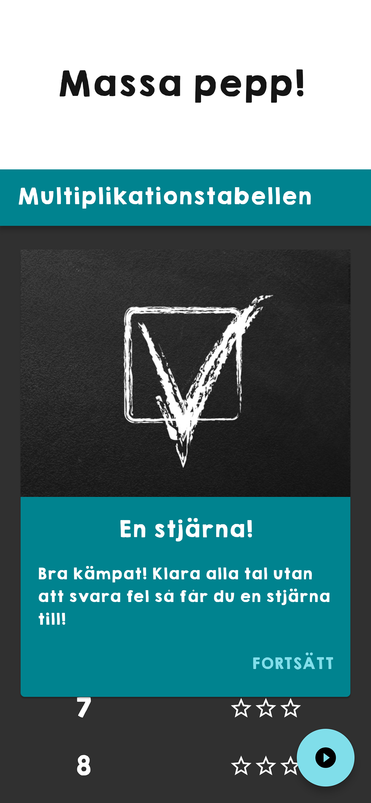 Träna Multiplikationstabellen
