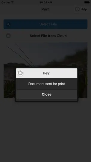 Capture d'écran de Imprimer à Partir IPad sur iPhone 5