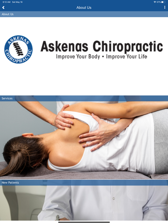 Askenas Chiropractic iPad screenshot 2 - Business app