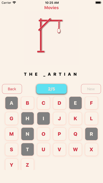 Hangman Quiz 2 iPhone screenshot 2 - Productivity app
