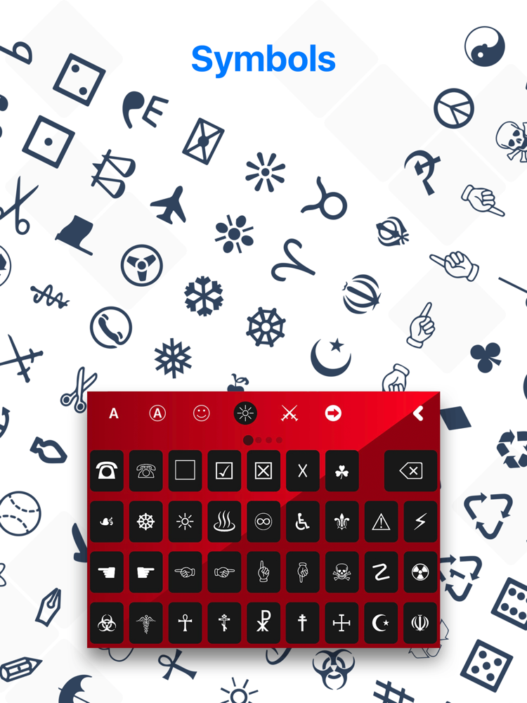 Keyboard Characters Symbols App for iPhone Free 