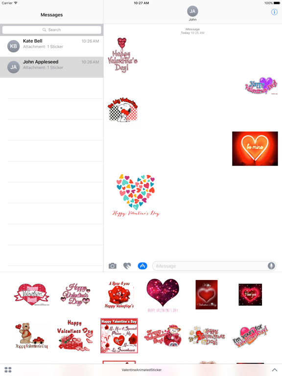 Screenshot #4 pour Valentine Animated Sticker