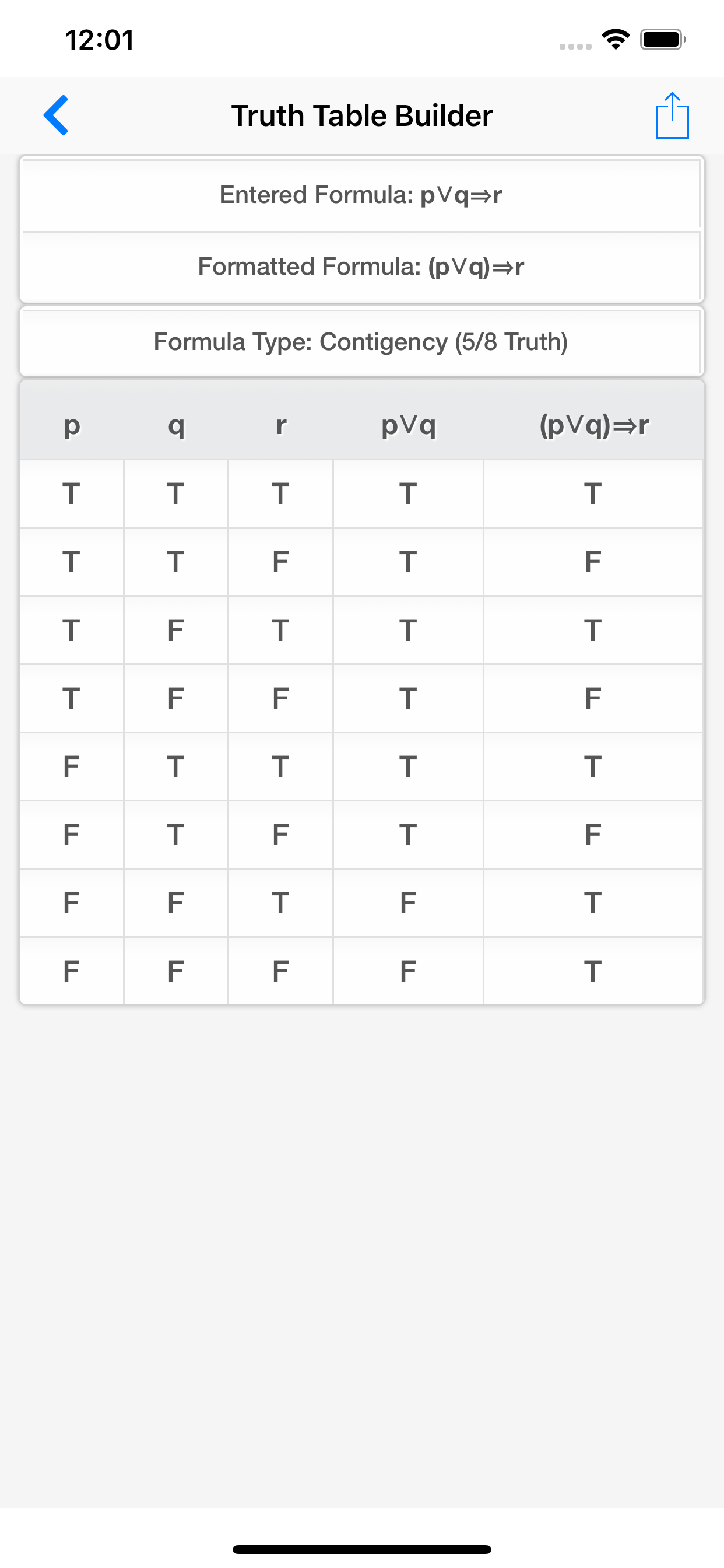 Truth Table Builder