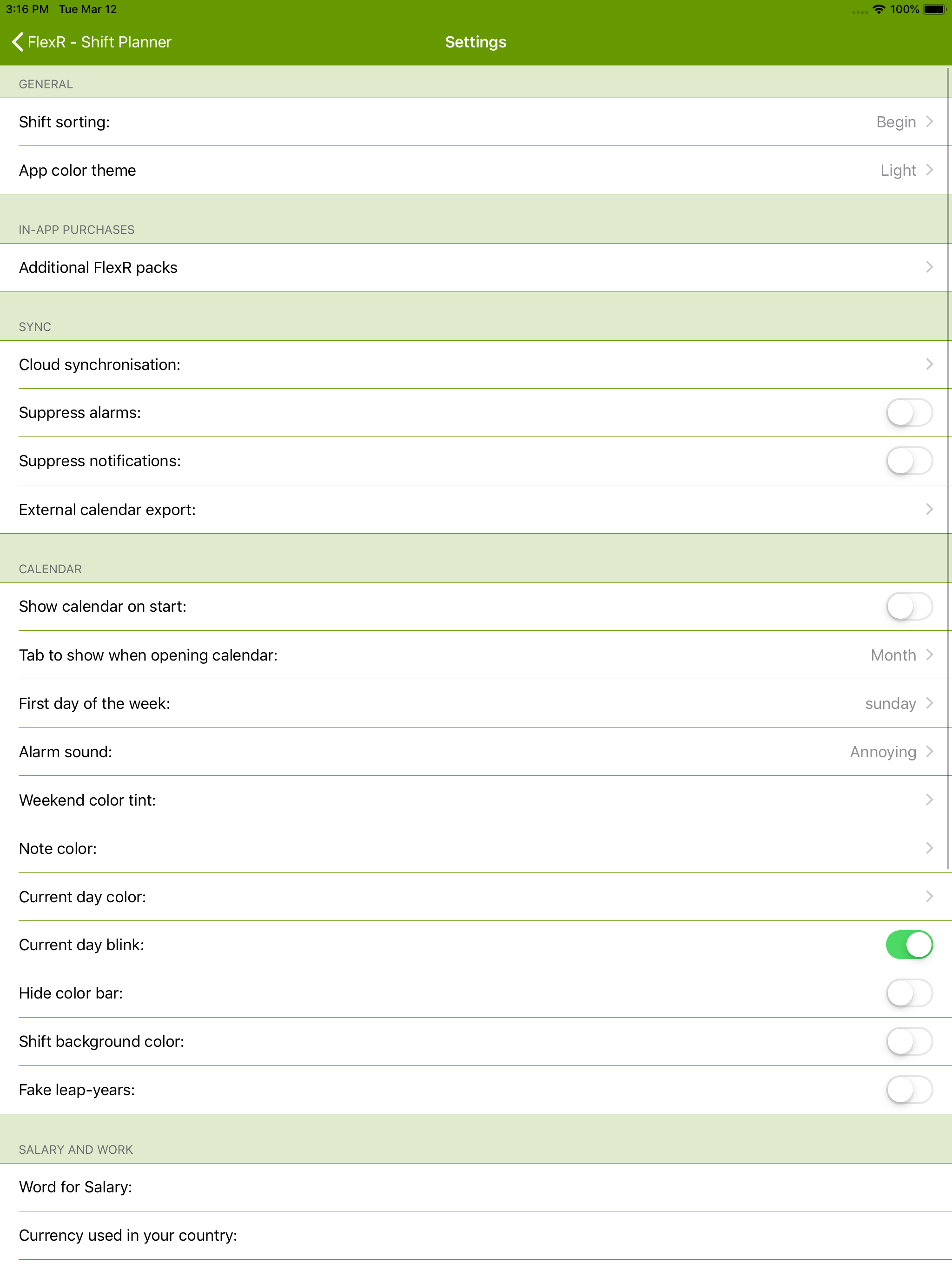 FlexR (Shift planner)