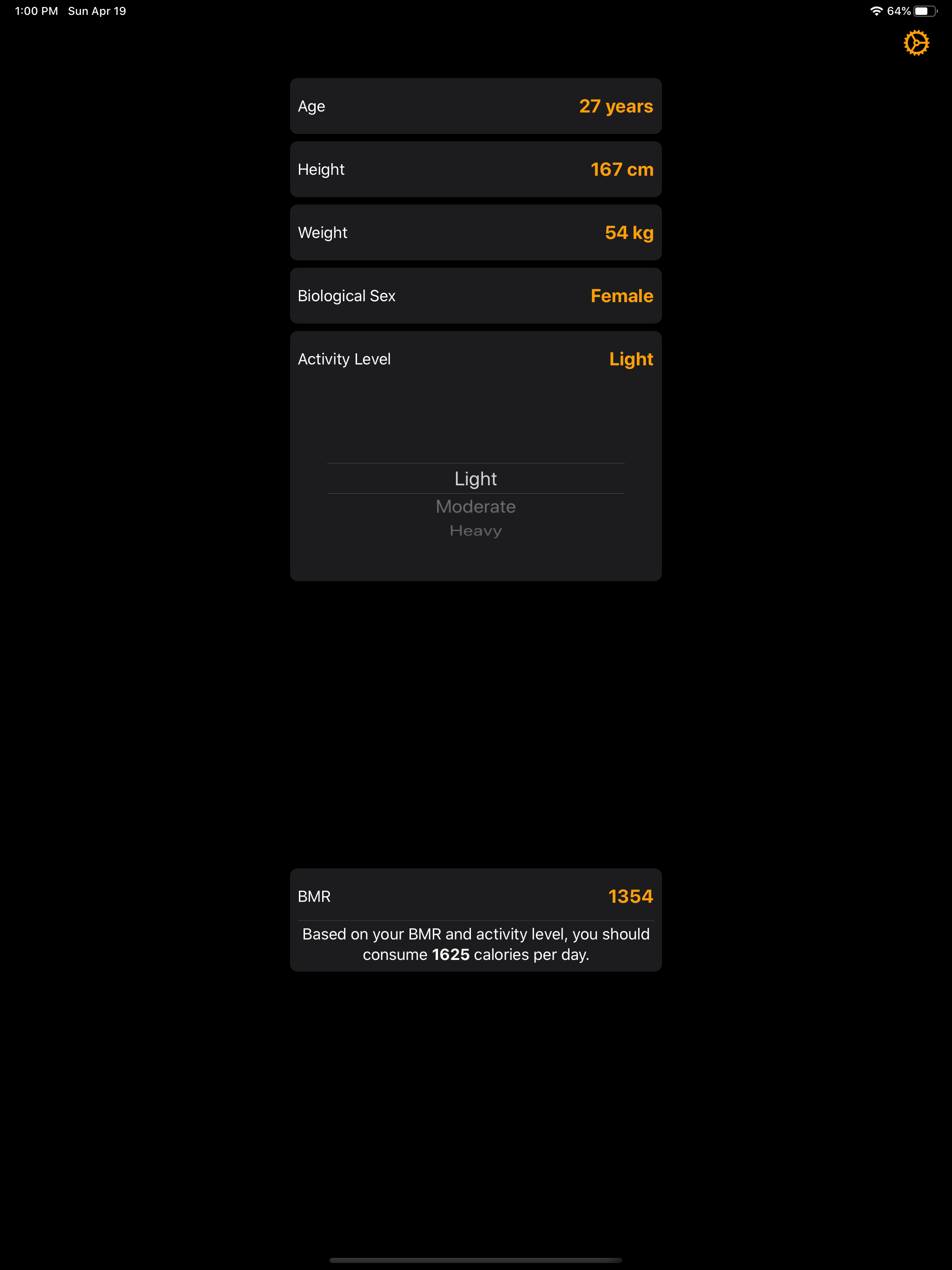 BMR Calculator