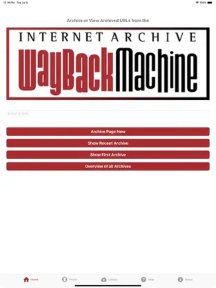 Captura de Pantalla 1 Wayback Machine iphone