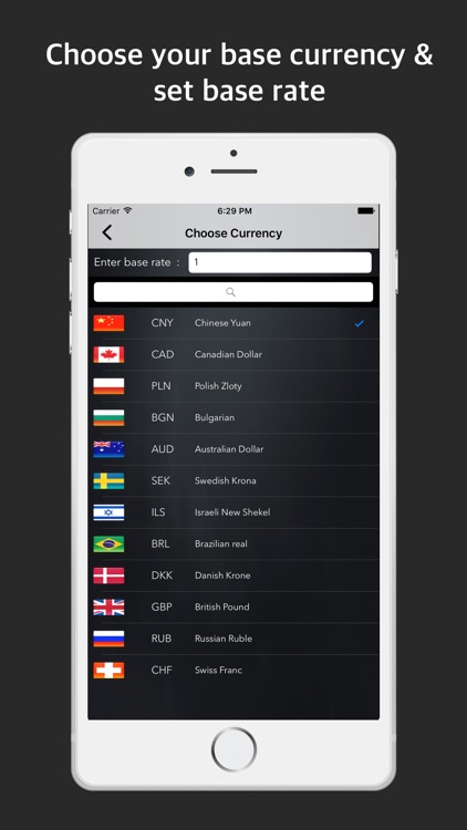 Currency converter: Live rate