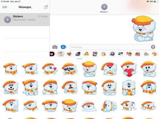 Screenshot #5 pour Kitty Bear Emoji Funny Sticker