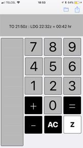 FLIGHT-TIME CALCULATOR screenshot
